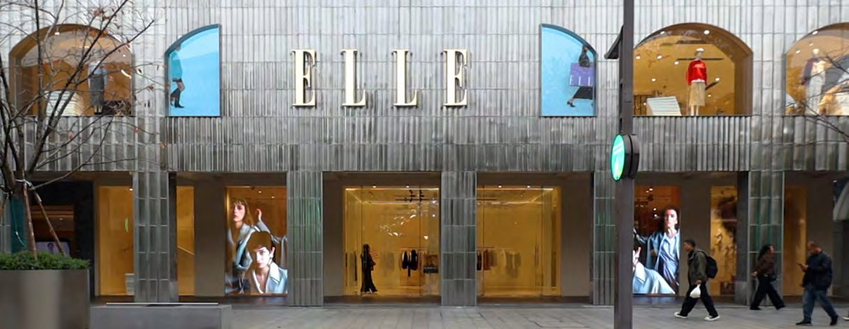 ELLE store transparent LED display window