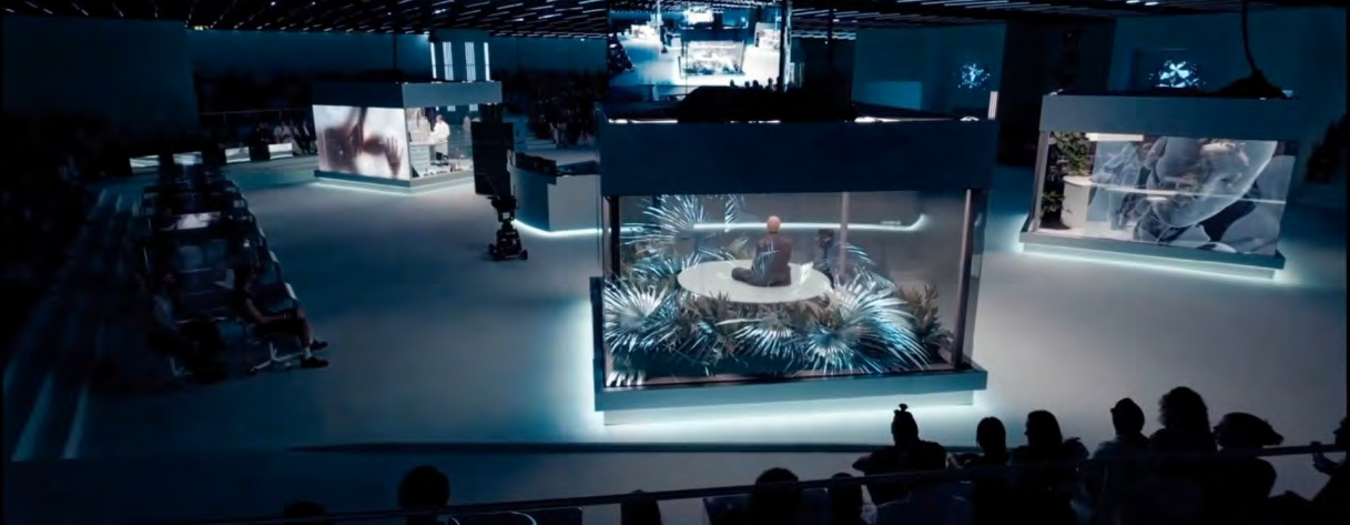 Transparent LED staging at Milan Fashion Week