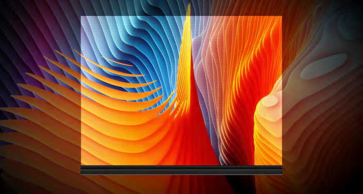 High-contrast color content on a transparent display