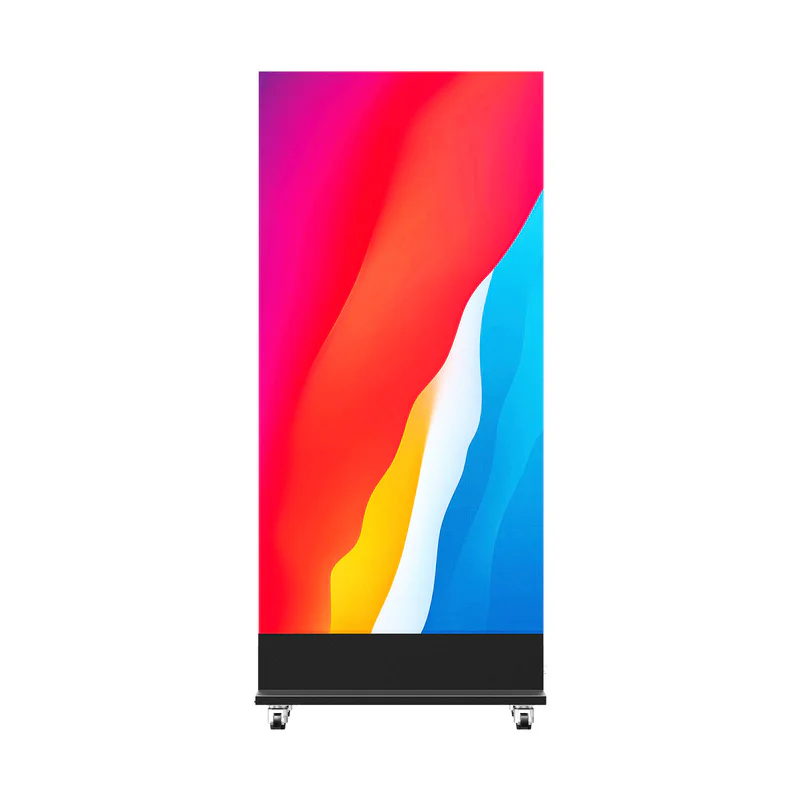 Transparent LED kiosk, front view