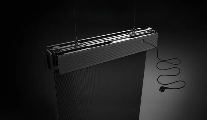 Single power cable of the poster unit, plug and play