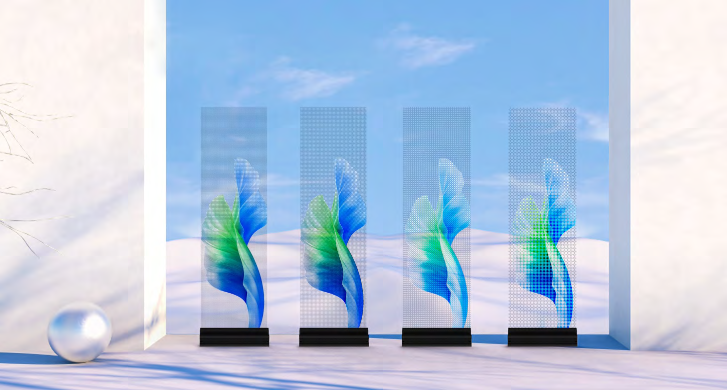 Transparent LED film panels